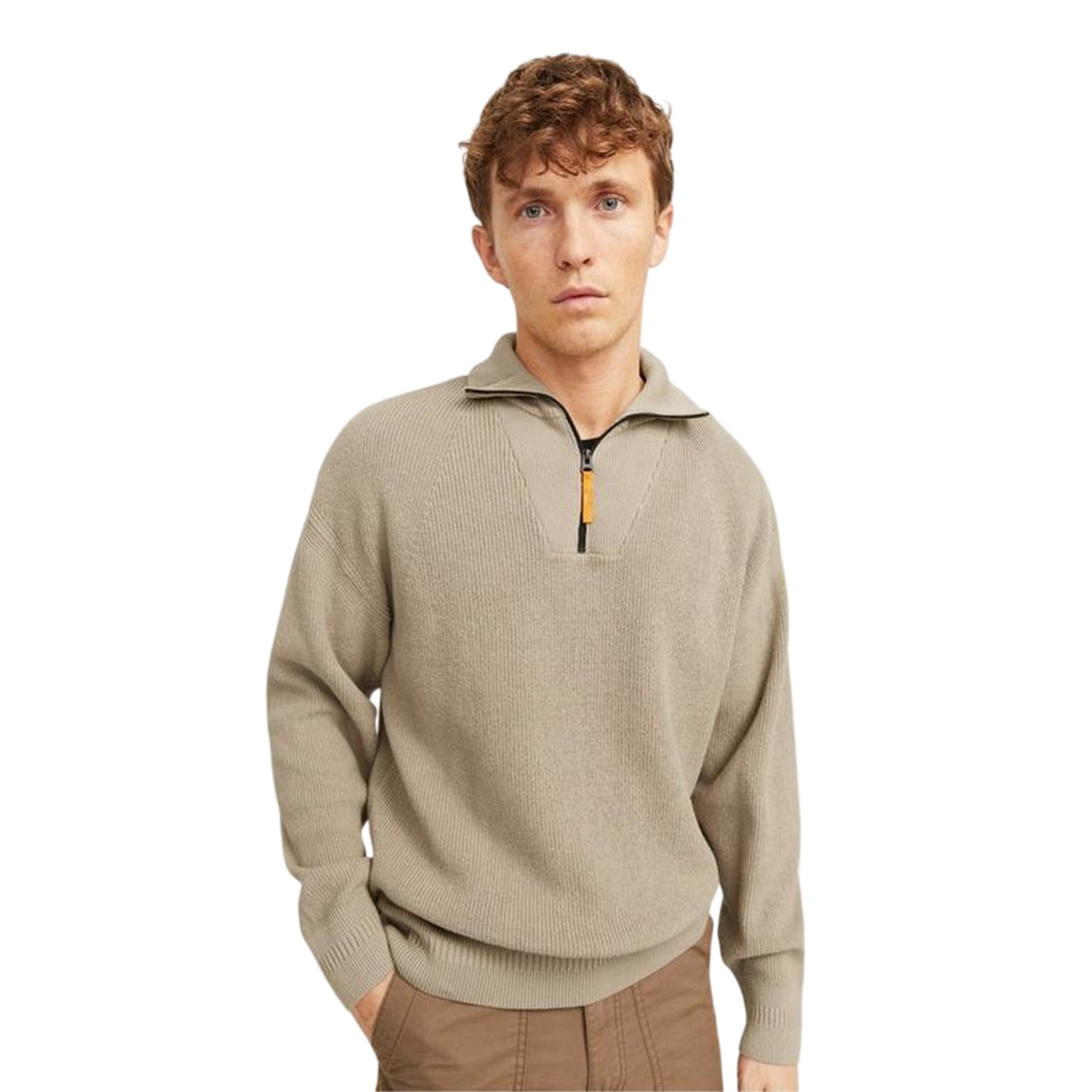 Crockery - Lifestyle - Jack And Jones Mens Rib Knit Relaxed Fit Raglan Jumper