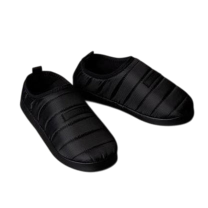Black - Side - Calvin Klein Mens Puffer Moccasin Slippers