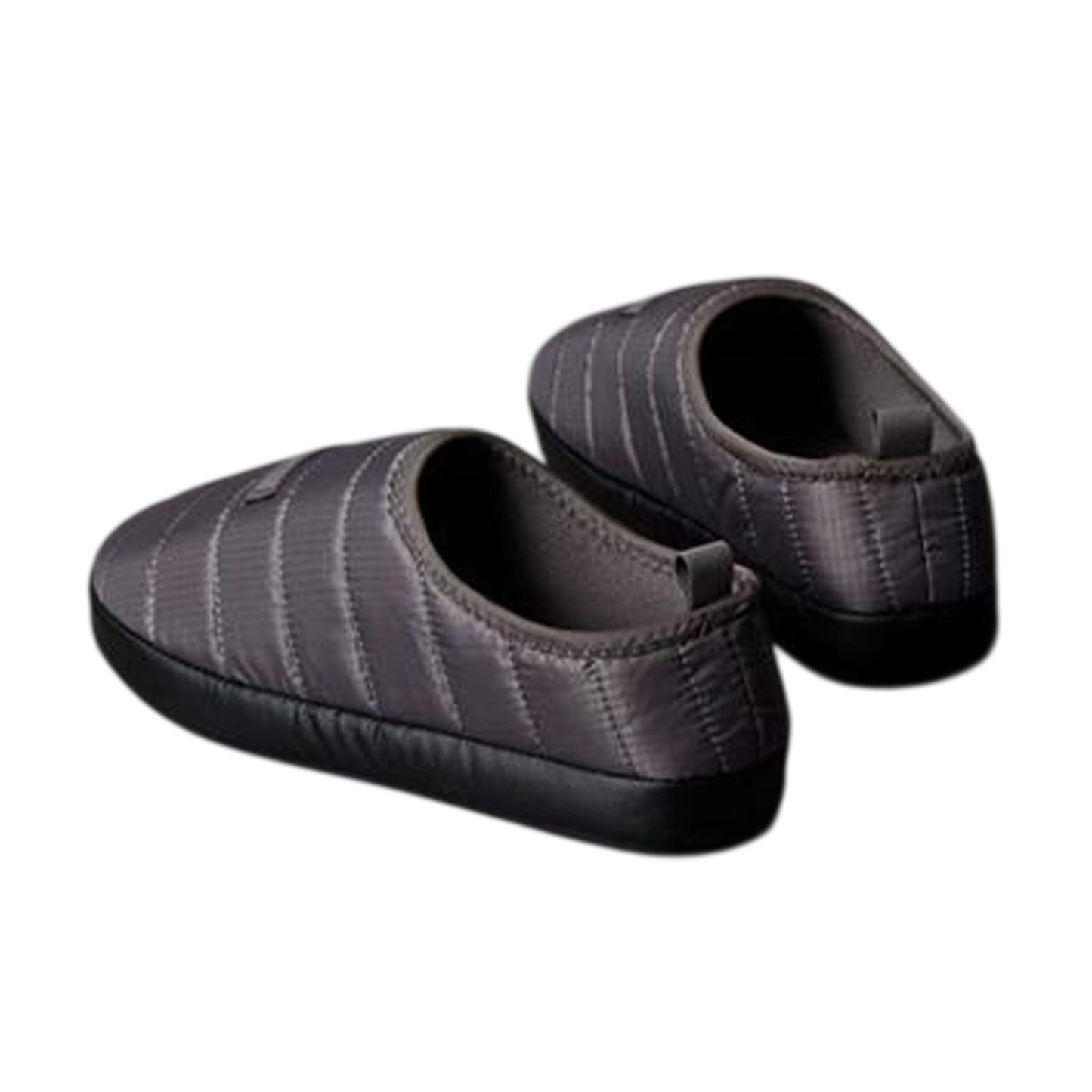 Granite Grey-Granite Black - Back - Calvin Klein Mens Puffer Moccasin Slippers