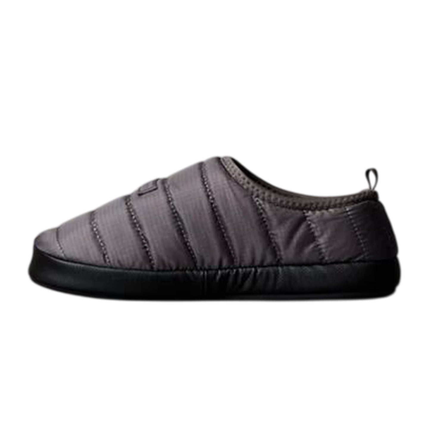 Granite Grey-Granite Black - Side - Calvin Klein Mens Puffer Moccasin Slippers
