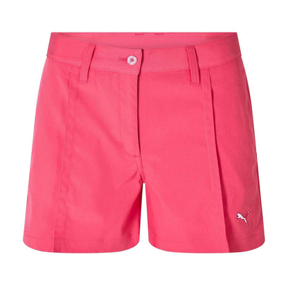 Pink - Front - Puma Womens-Ladies Embroidered Logo Golf Shorts
