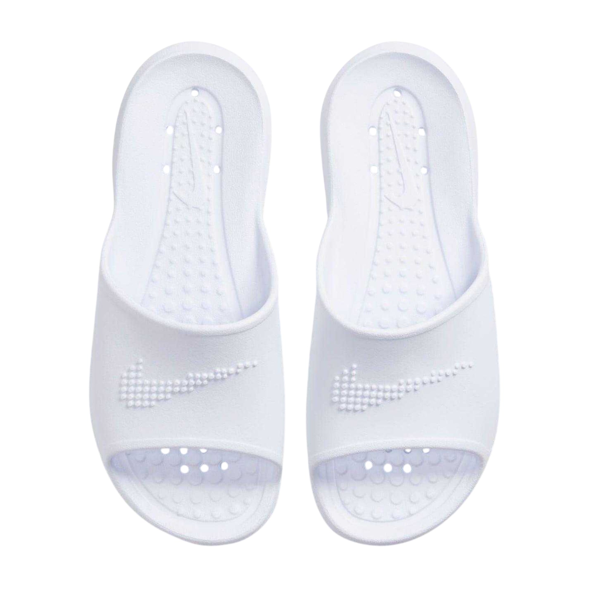 White - Side - Nike Womens-Ladies Victori One Sliders