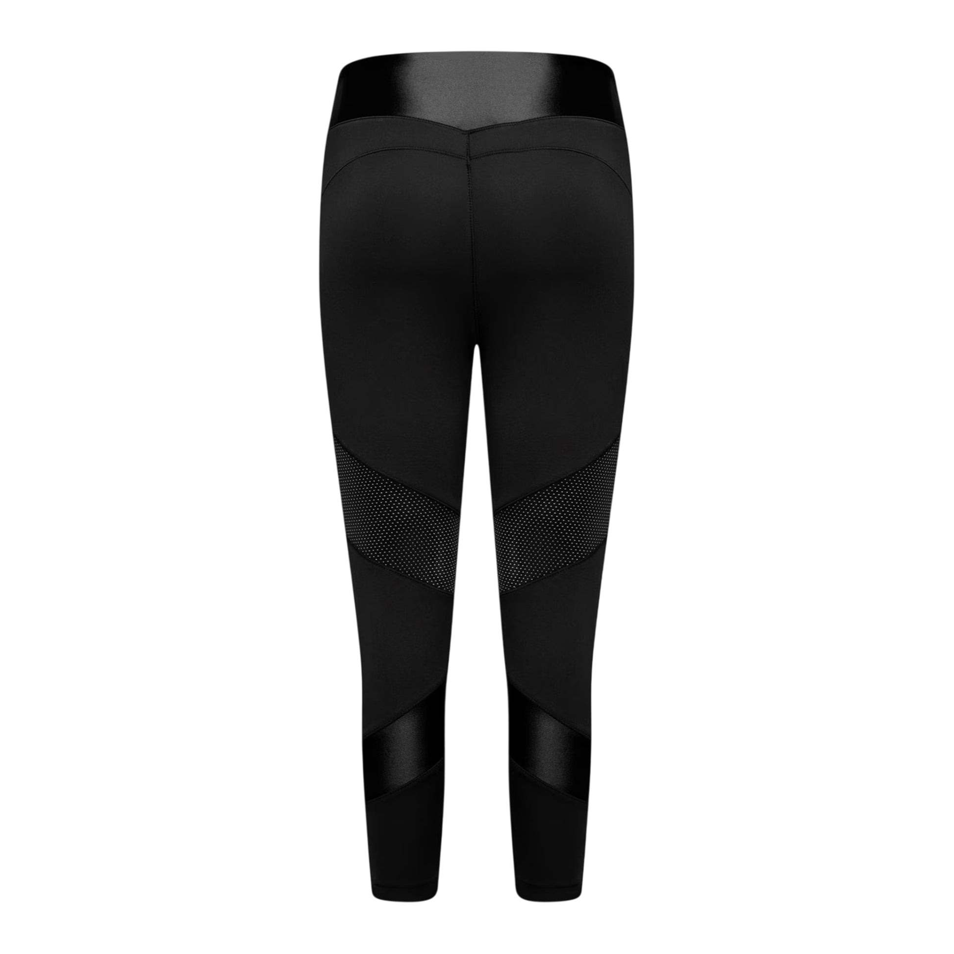 Black - Back - Dare 2B Womens-Ladies Mesh Panel 3-4 Leggings