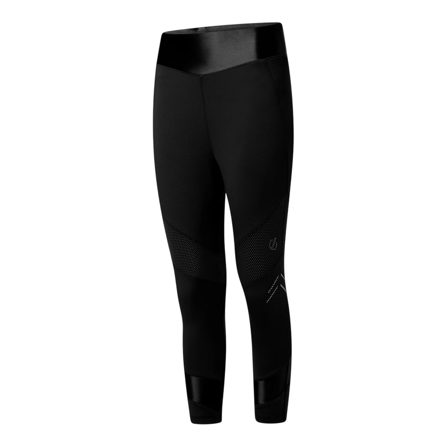 Black - Side - Dare 2B Womens-Ladies Mesh Panel 3-4 Leggings
