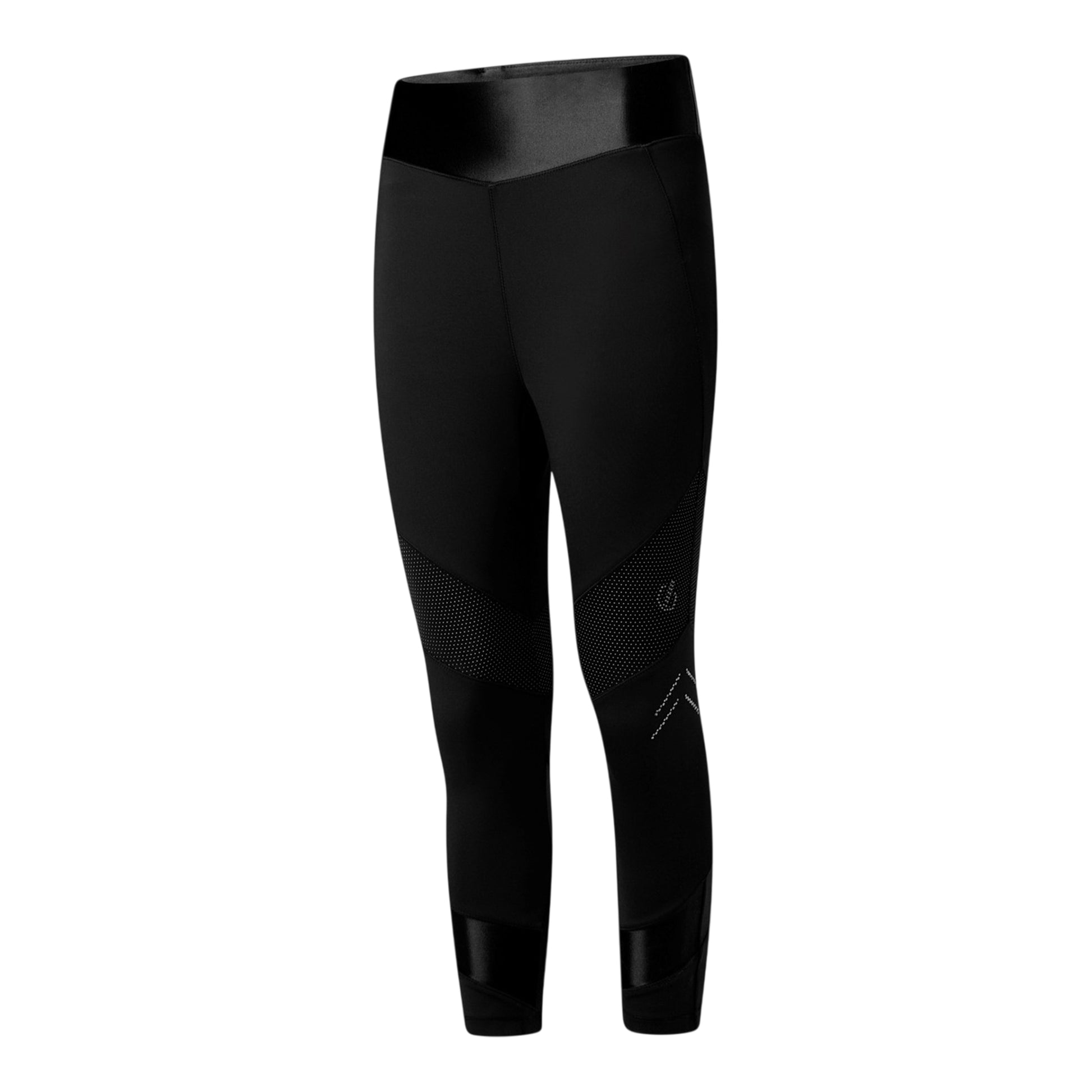 Black - Side - Dare 2B Womens-Ladies Mesh Panel 3-4 Leggings