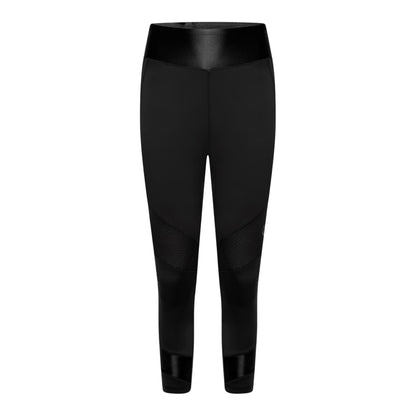 Black - Front - Dare 2B Womens-Ladies Mesh Panel 3-4 Leggings