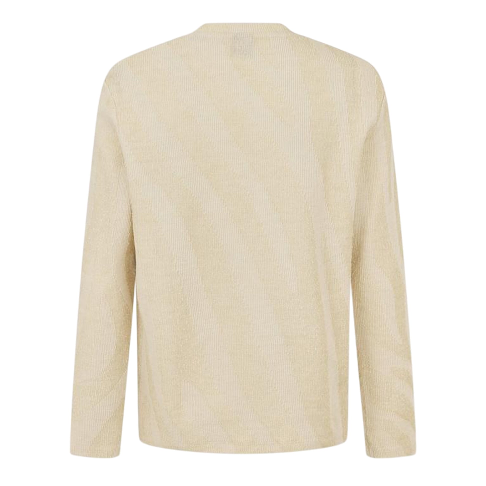 Ecru - Back - Jack And Jones Mens Ribbed Regular Jumper