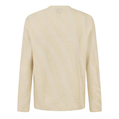 Ecru - Back - Jack And Jones Mens Ribbed Regular Jumper