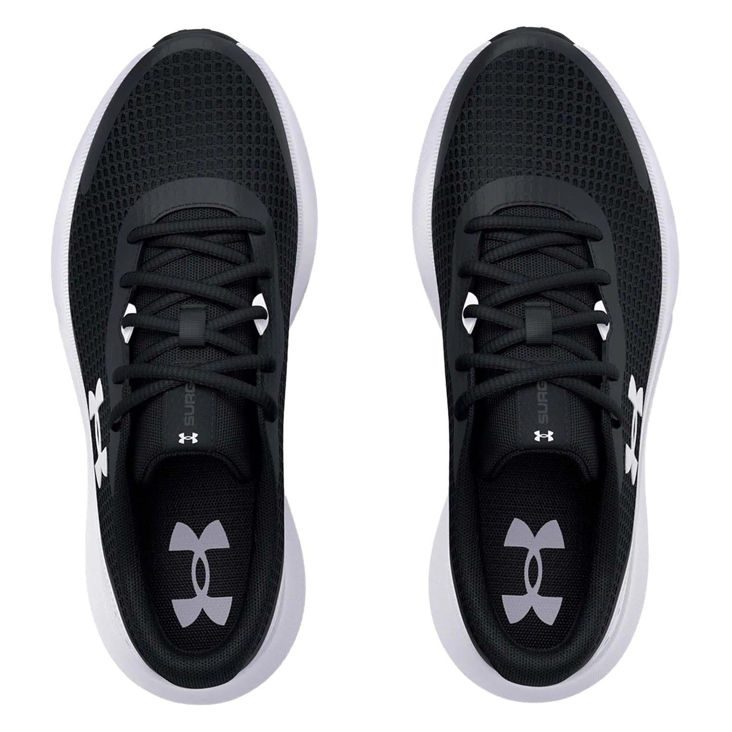 Black - Side - Under Armour Womens-Ladies Surge 3 Trainers
