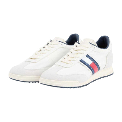 Ivory - Side - Tommy Jeans Mens Suede Running Trainers