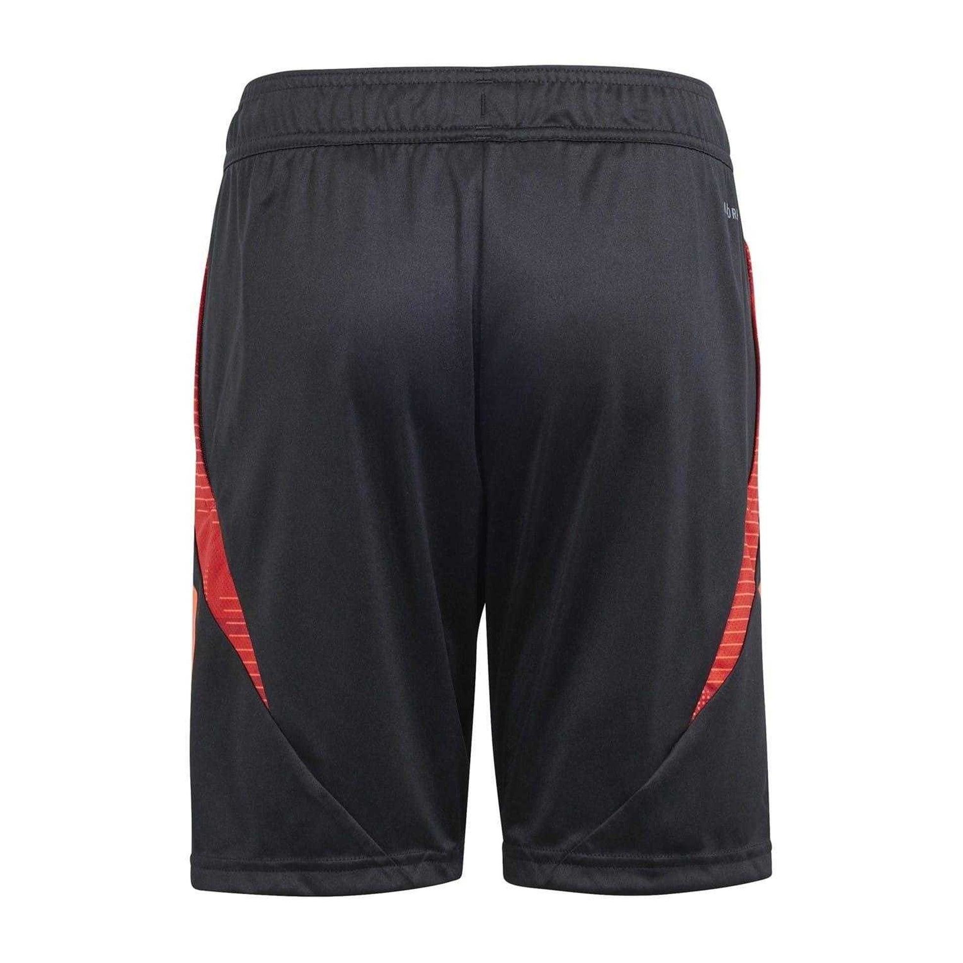 Black-Solar Red - Back - Adidas Childrens-Kids Tiro 24 Competition Football Shorts