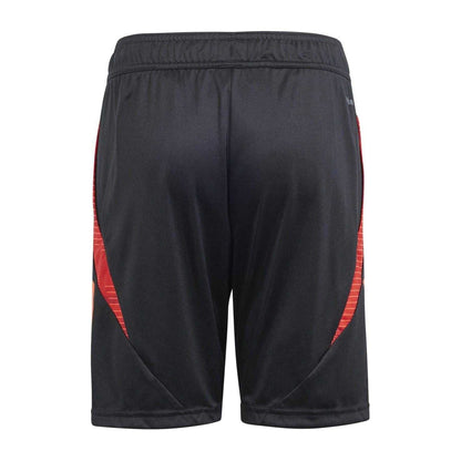 Black-Solar Red - Back - Adidas Childrens-Kids Tiro 24 Competition Football Shorts