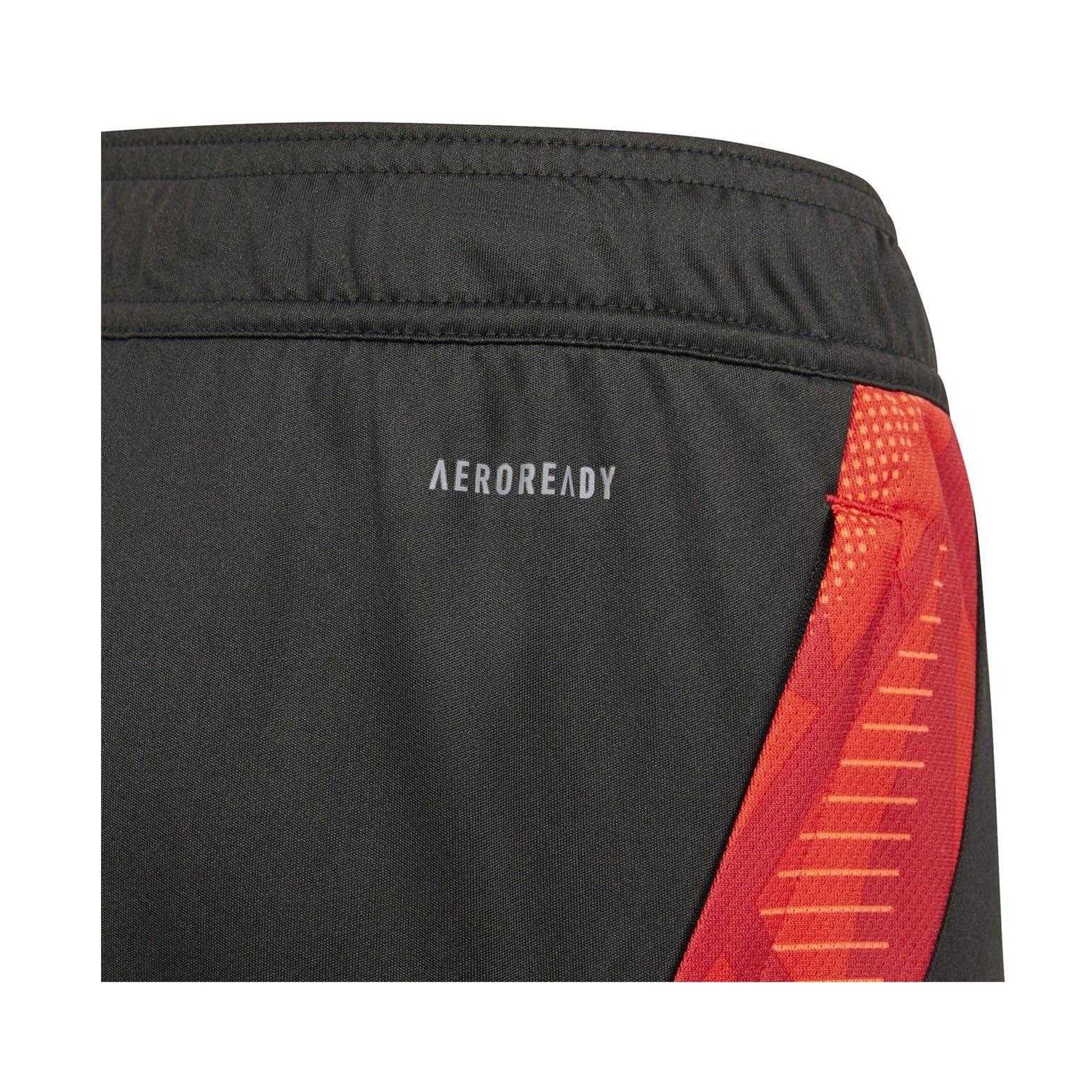 Black-Solar Red - Side - Adidas Childrens-Kids Tiro 24 Competition Football Shorts