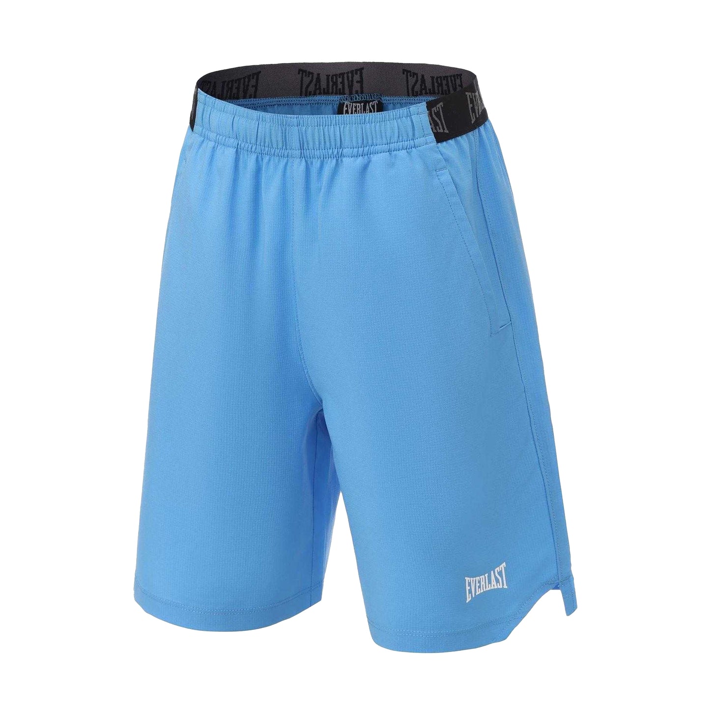 Blue - Side - Everlast Childrens-Kids Flex Woven Workout Shorts