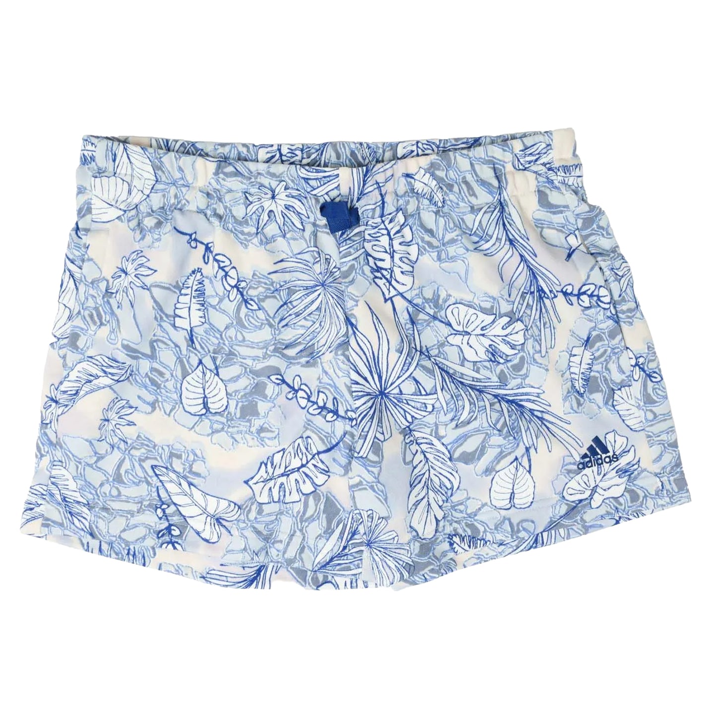 Blue - Front - Adidas Girls Summerglam All-Over Print Shorts