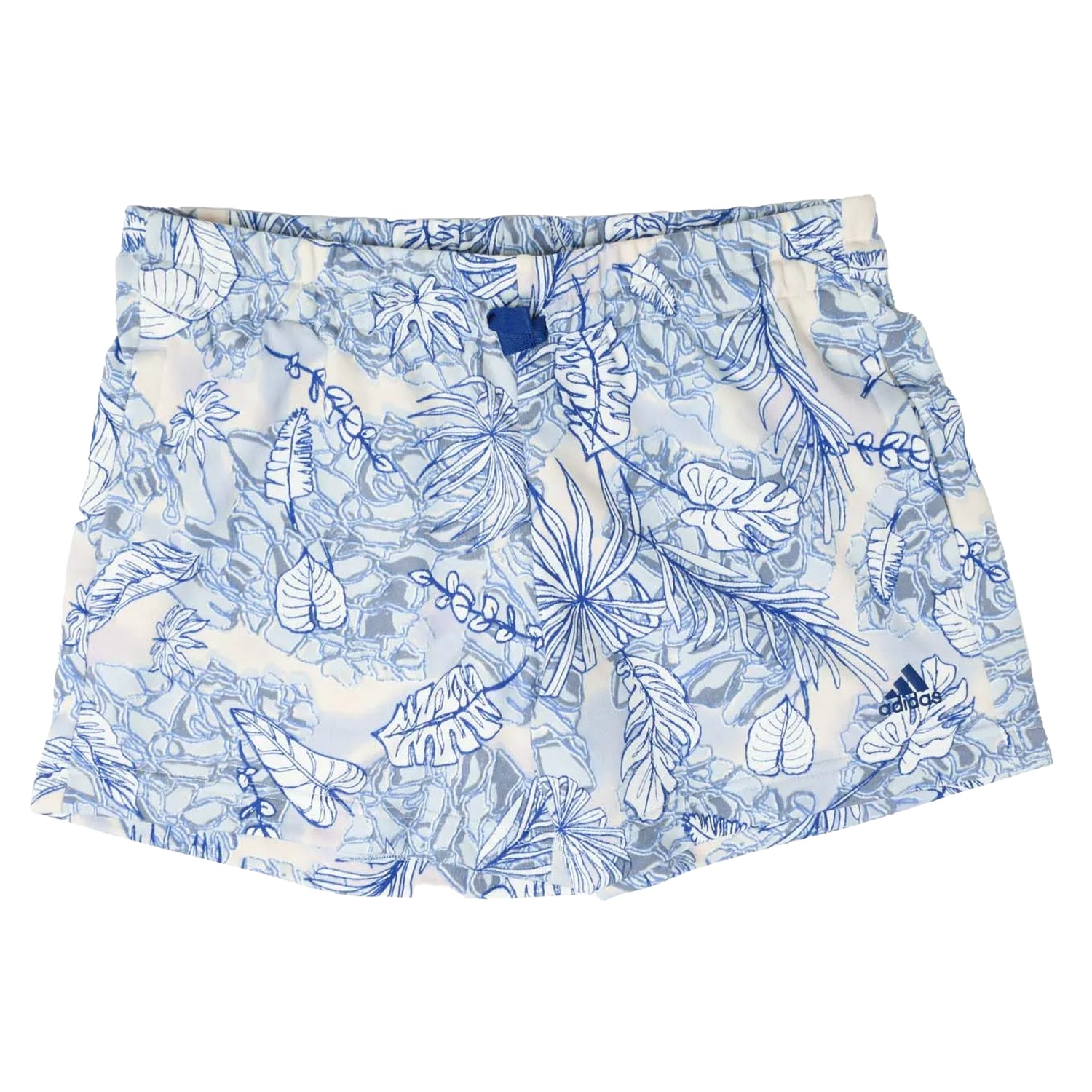 Blue - Front - Adidas Girls Summerglam All-Over Print Shorts