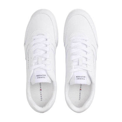 White - Lifestyle - Tommy Hilfiger Mens Lopro Leather Trainers
