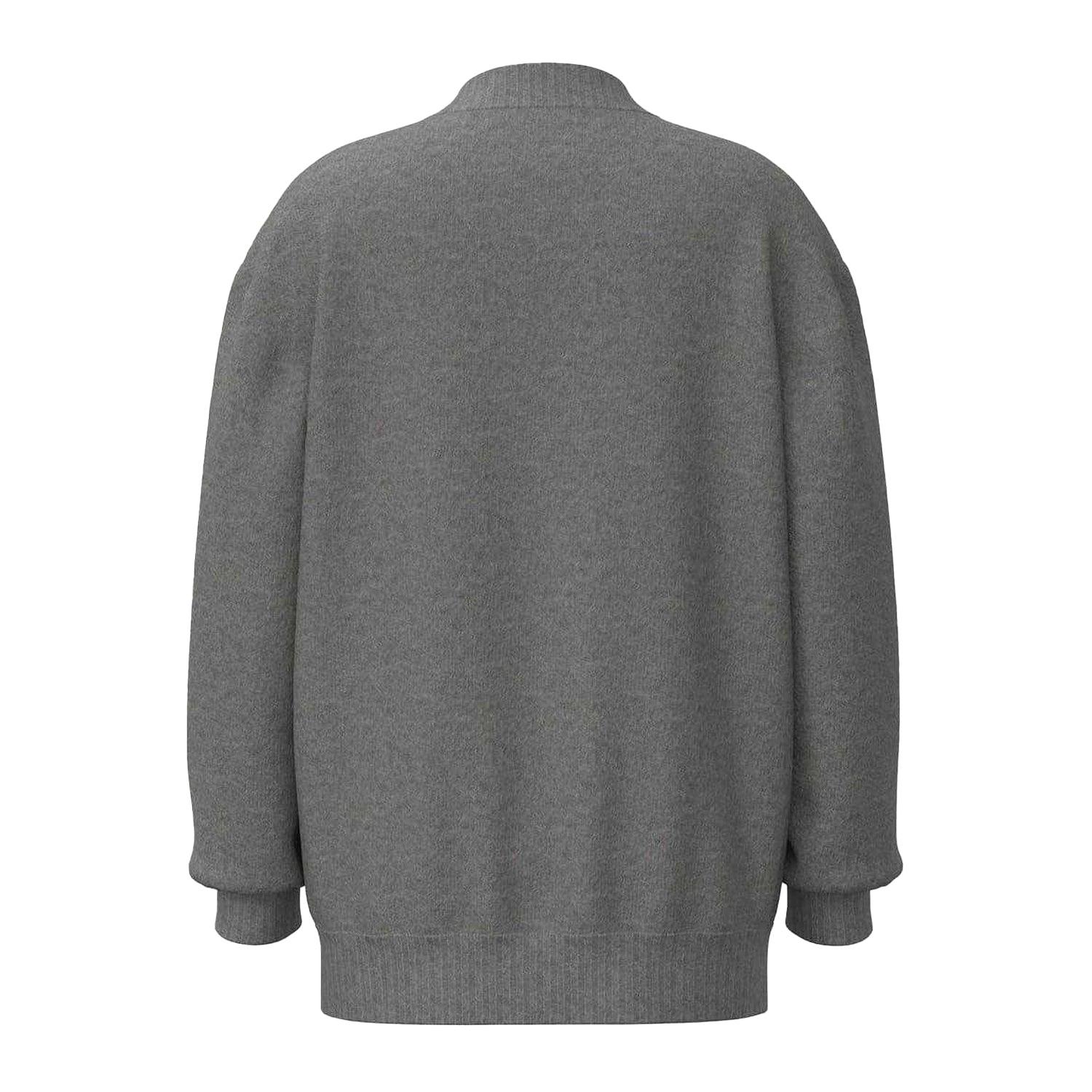 Grey Heather - Back - Guess Childrens-Kids Cherry Knitted Drop Shoulder Sweatshirt
