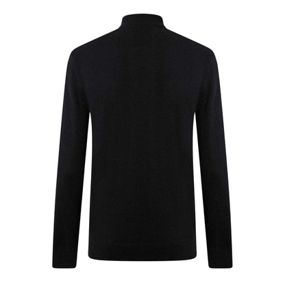 Black - Back - Jack Wills Mens Funnel Neck Jumper