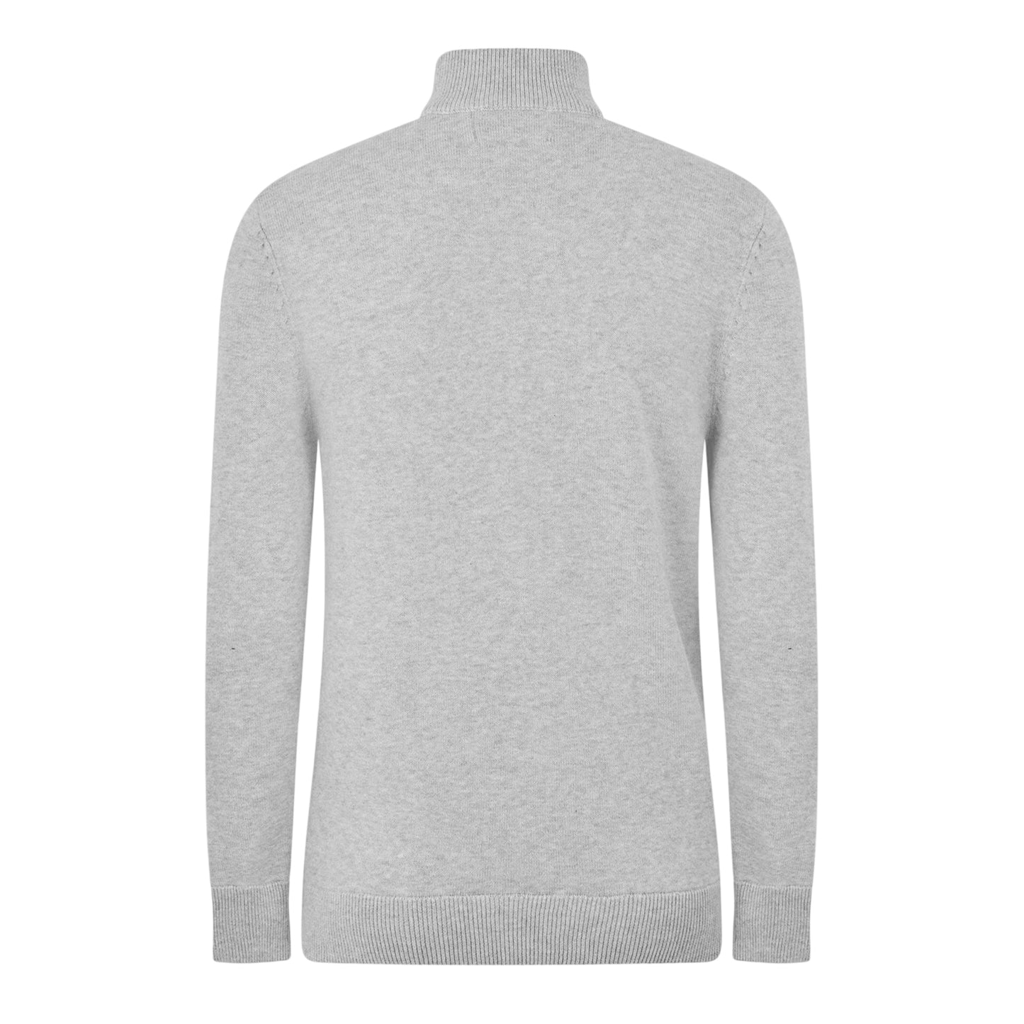 Light Ash Marl - Back - Jack Wills Mens Funnel Neck Jumper