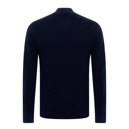 Navy - Back - Jack Wills Mens Funnel Neck Jumper