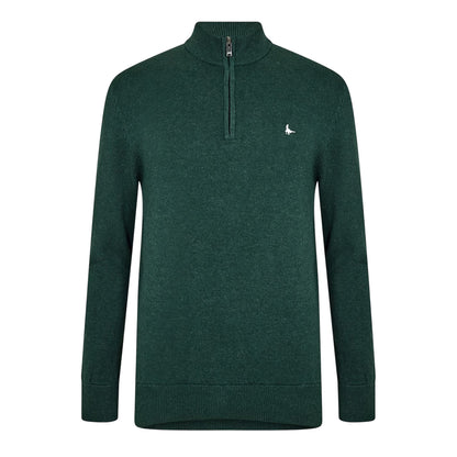 Pine Marl - Front - Jack Wills Mens Funnel Neck Jumper