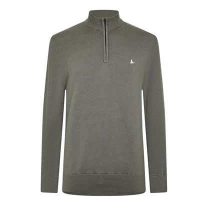 Slate - Front - Jack Wills Mens Funnel Neck Jumper
