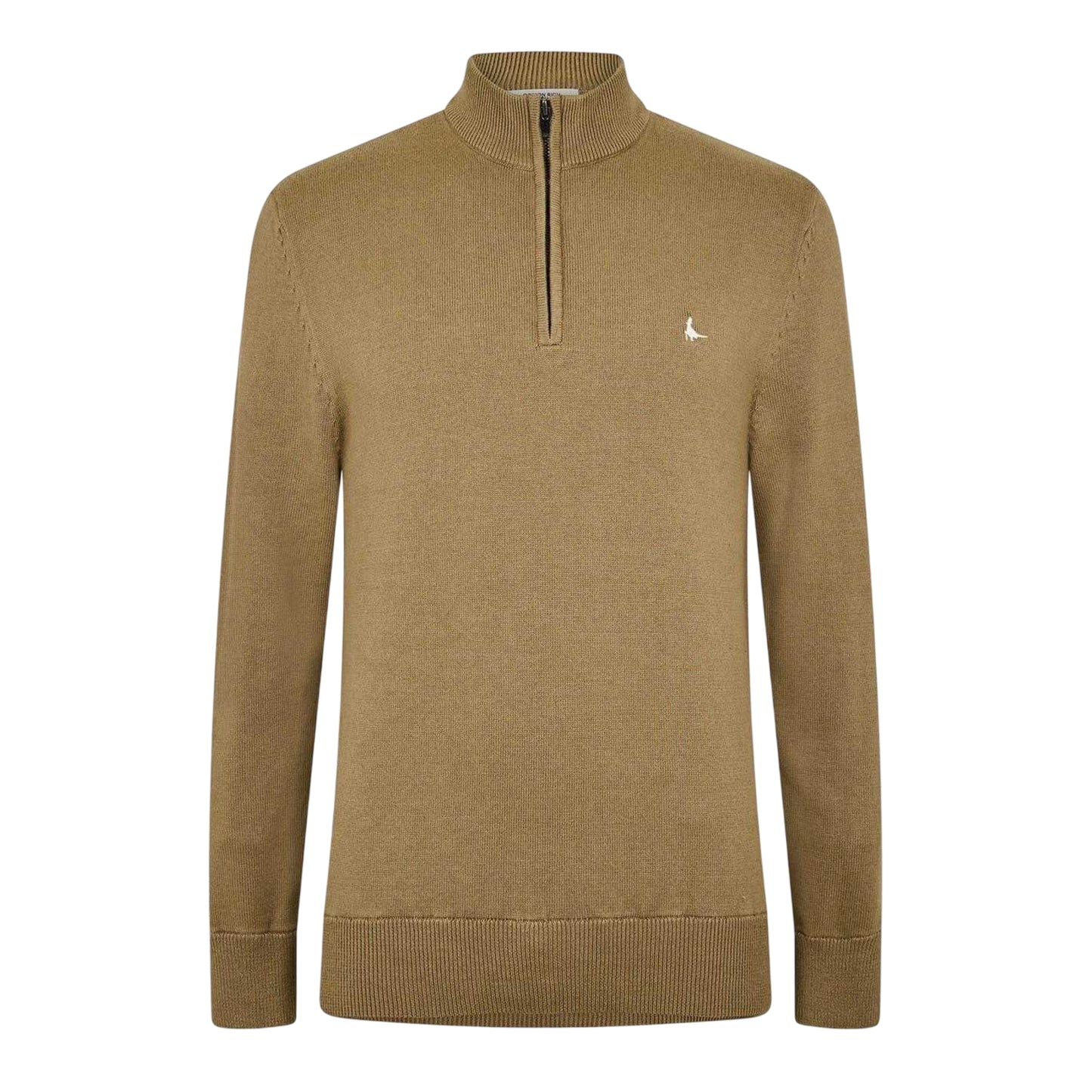 Fawn - Front - Jack Wills Mens Funnel Neck Jumper