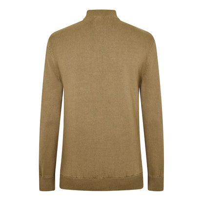 Fawn - Back - Jack Wills Mens Funnel Neck Jumper