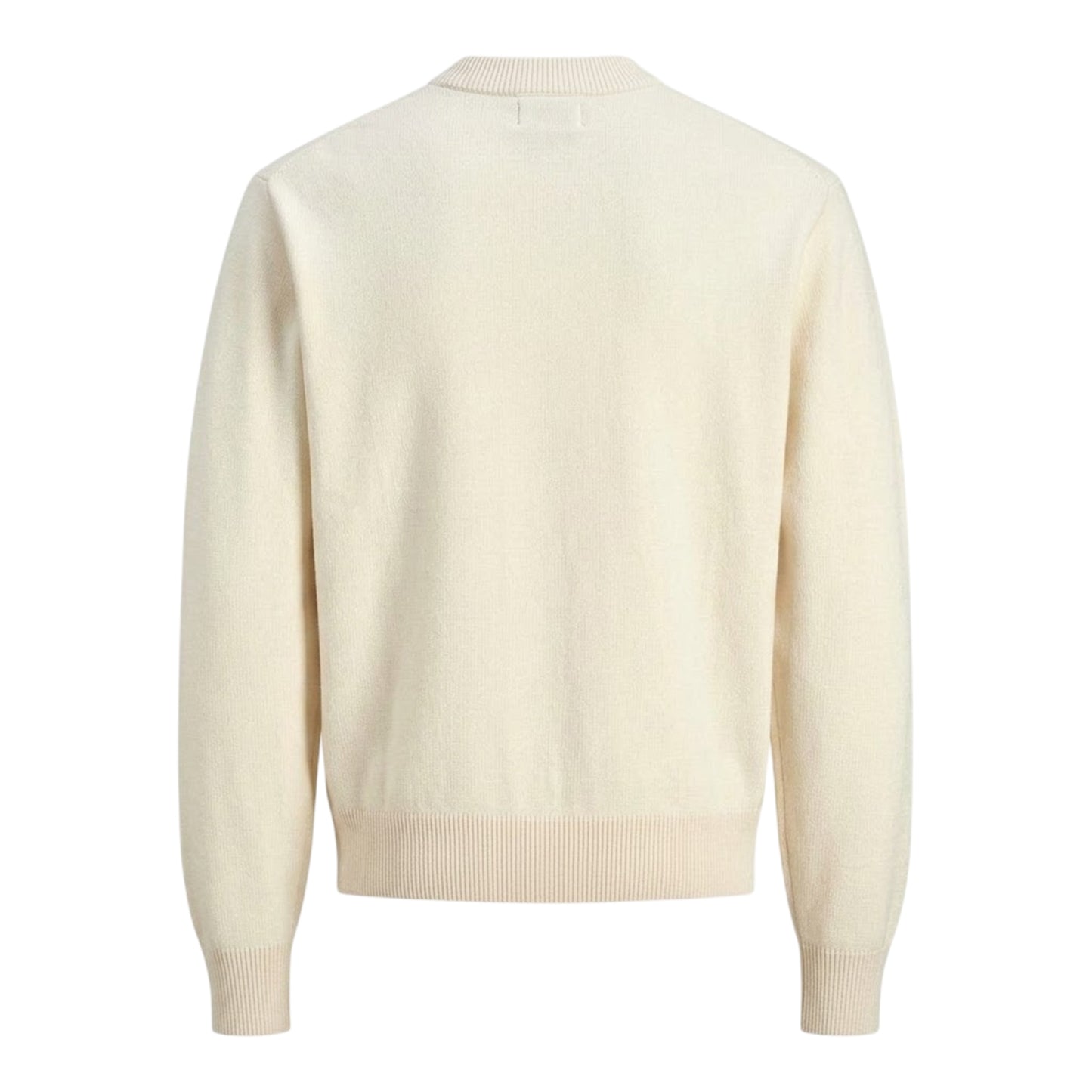 Sea Salt - Back - Jack And Jones Mens Crew Neck Regular Long-Sleeved Jumper