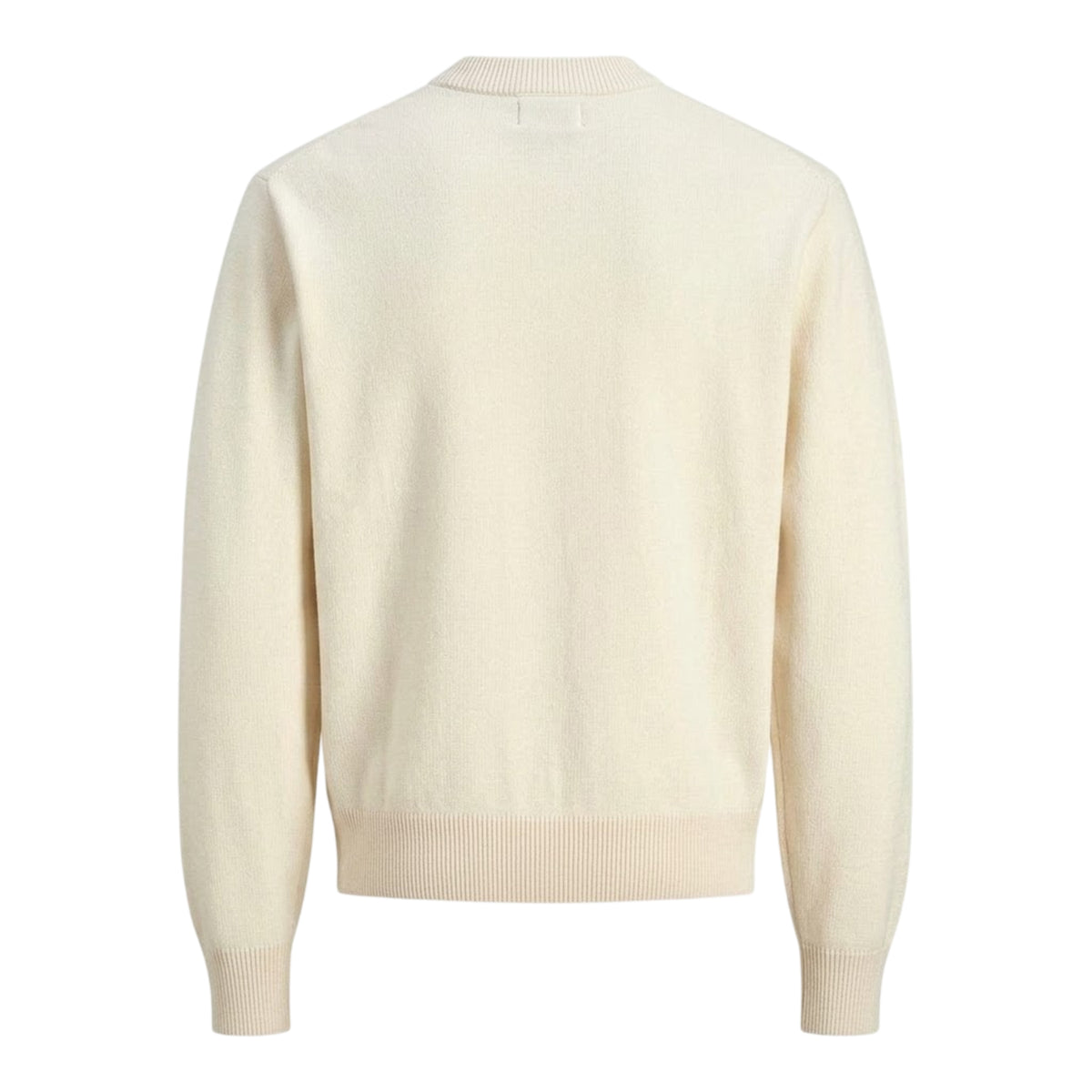 Sea Salt - Back - Jack And Jones Mens Crew Neck Regular Long-Sleeved Jumper