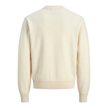 Sea Salt - Back - Jack And Jones Mens Crew Neck Regular Long-Sleeved Jumper