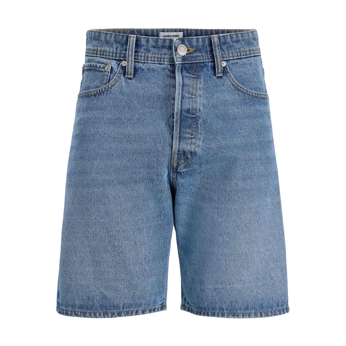 Blue Denim - Front - Jack And Jones Mens Tony Denim Loose Fit Shorts