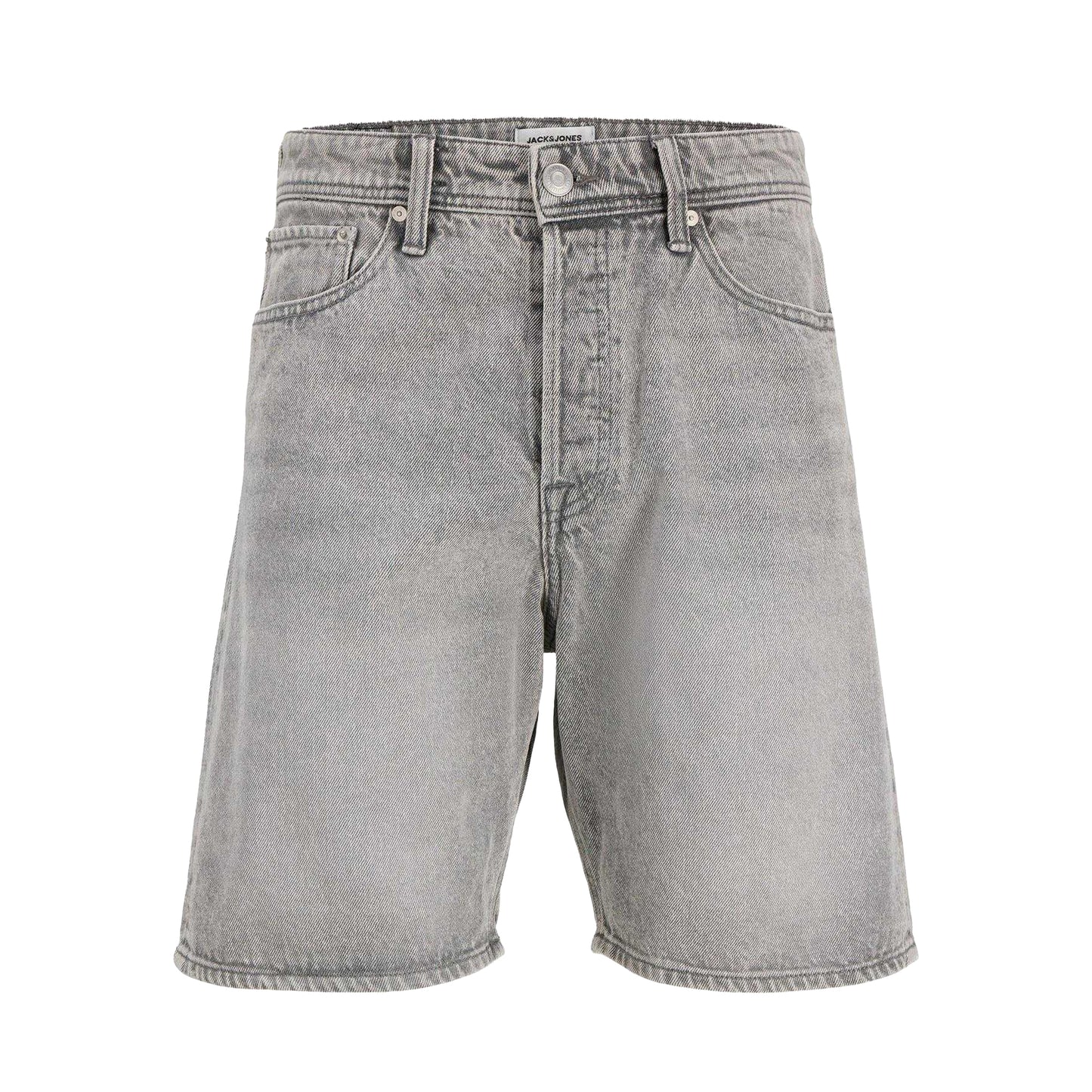 Grey Denim - Front - Jack And Jones Mens Tony Denim Loose Fit Shorts