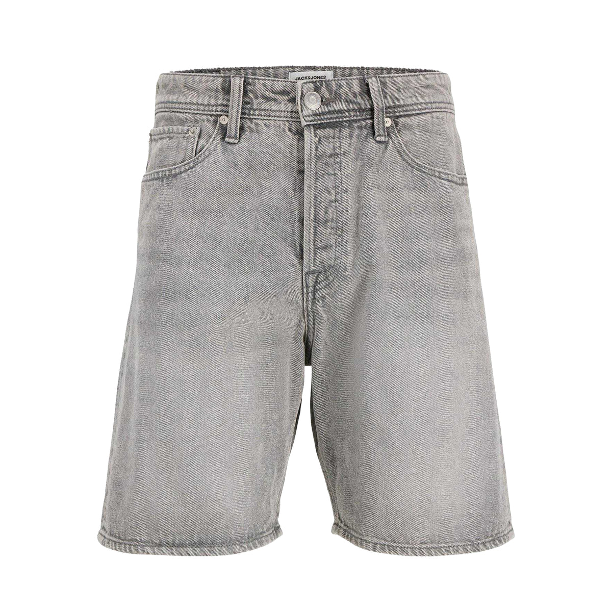 Grey Denim - Front - Jack And Jones Mens Tony Denim Loose Fit Shorts