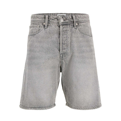 Grey Denim - Front - Jack And Jones Mens Tony Denim Loose Fit Shorts
