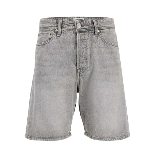 Grey Denim - Front - Jack And Jones Mens Tony Denim Loose Fit Shorts