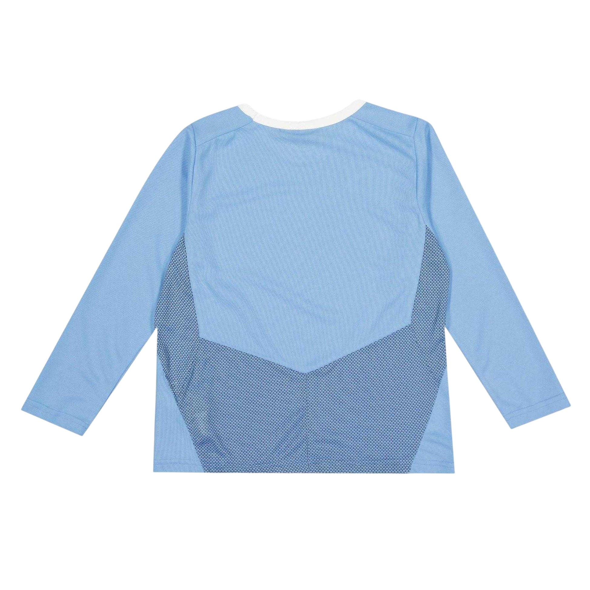 Blue - Back - Puma Childrens-Kids V5.08 Logo Performance Long-Sleeved T-Shirt