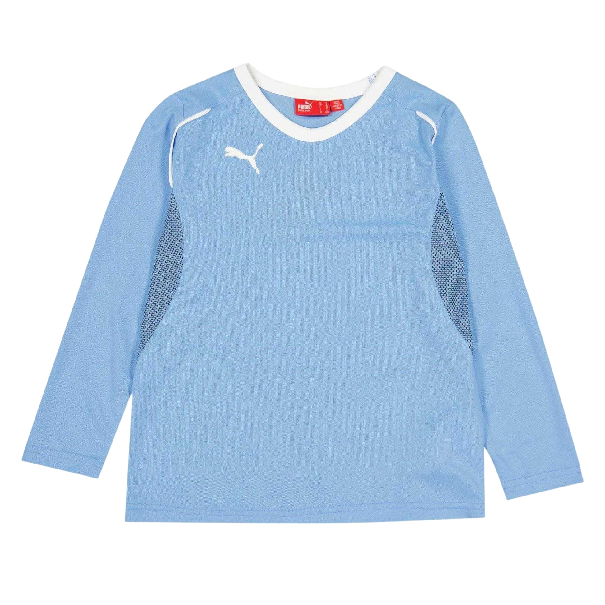 Blue - Front - Puma Childrens-Kids V5.08 Logo Performance Long-Sleeved T-Shirt