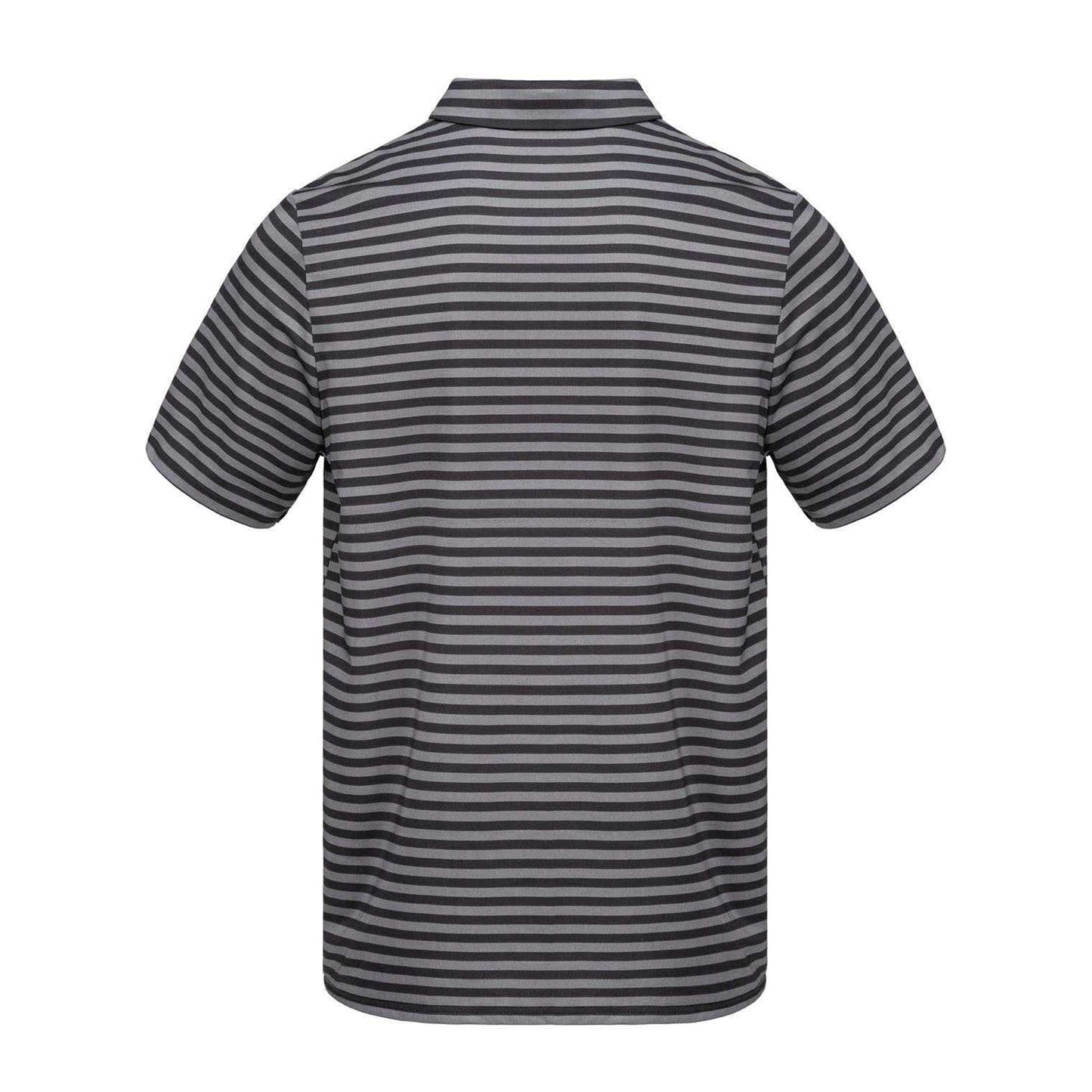 Black - Back - Slazenger Mens Stripe Polo Shirt