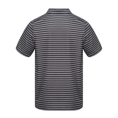 Black - Back - Slazenger Mens Stripe Polo Shirt