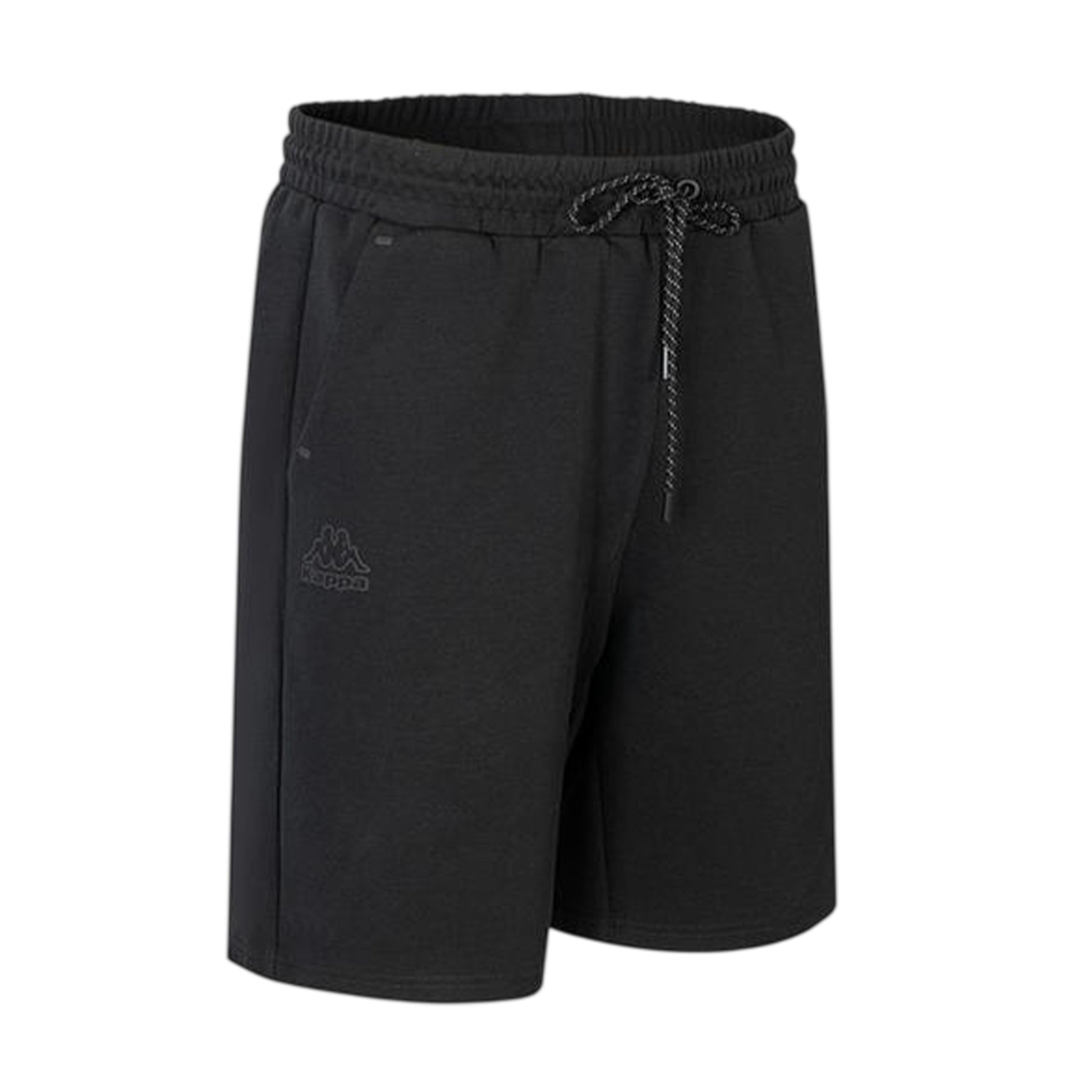 Black - Side - Kappa Mens Fleece Shorts
