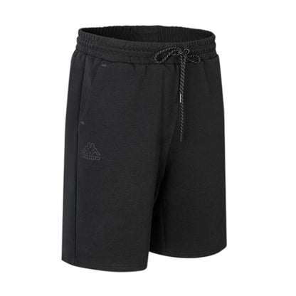 Black - Side - Kappa Mens Fleece Shorts