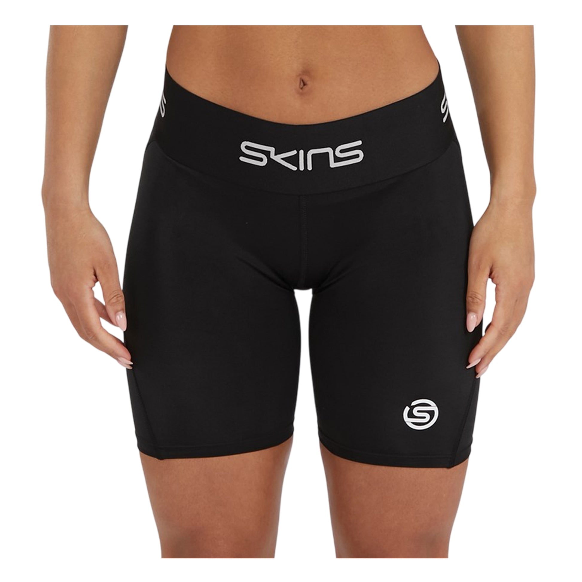Black - Side - Skins Womens-Ladies Series-1 Compression Shorts