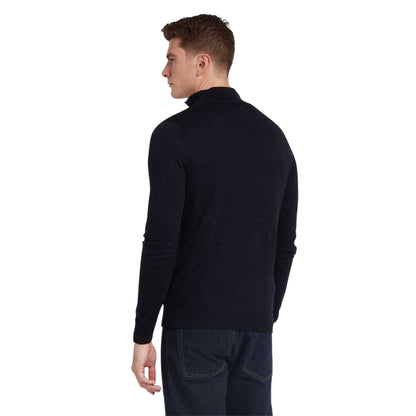 True Navy - Back - Farah Mens Zip Neck Sweater Top