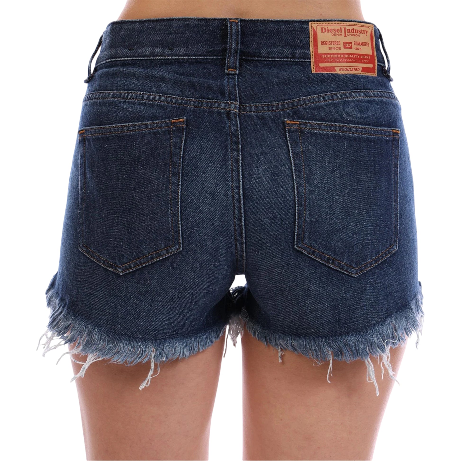 Blue Denim - Lifestyle - Diesel Womens-Ladies Rifty Denim Jean Shorts
