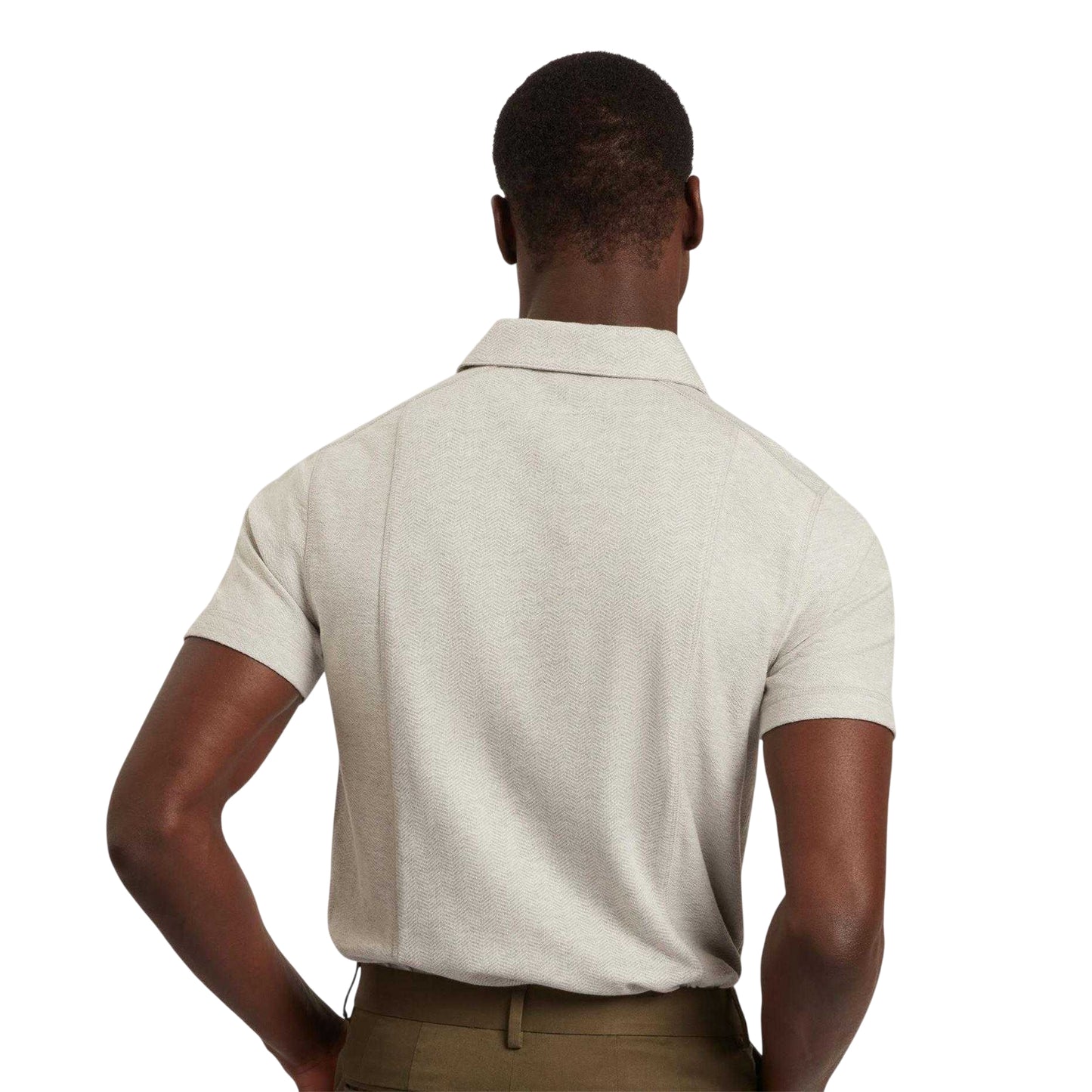 Light Grey - Back - Ted Baker Mens Panpolo Bone Polo Shirt