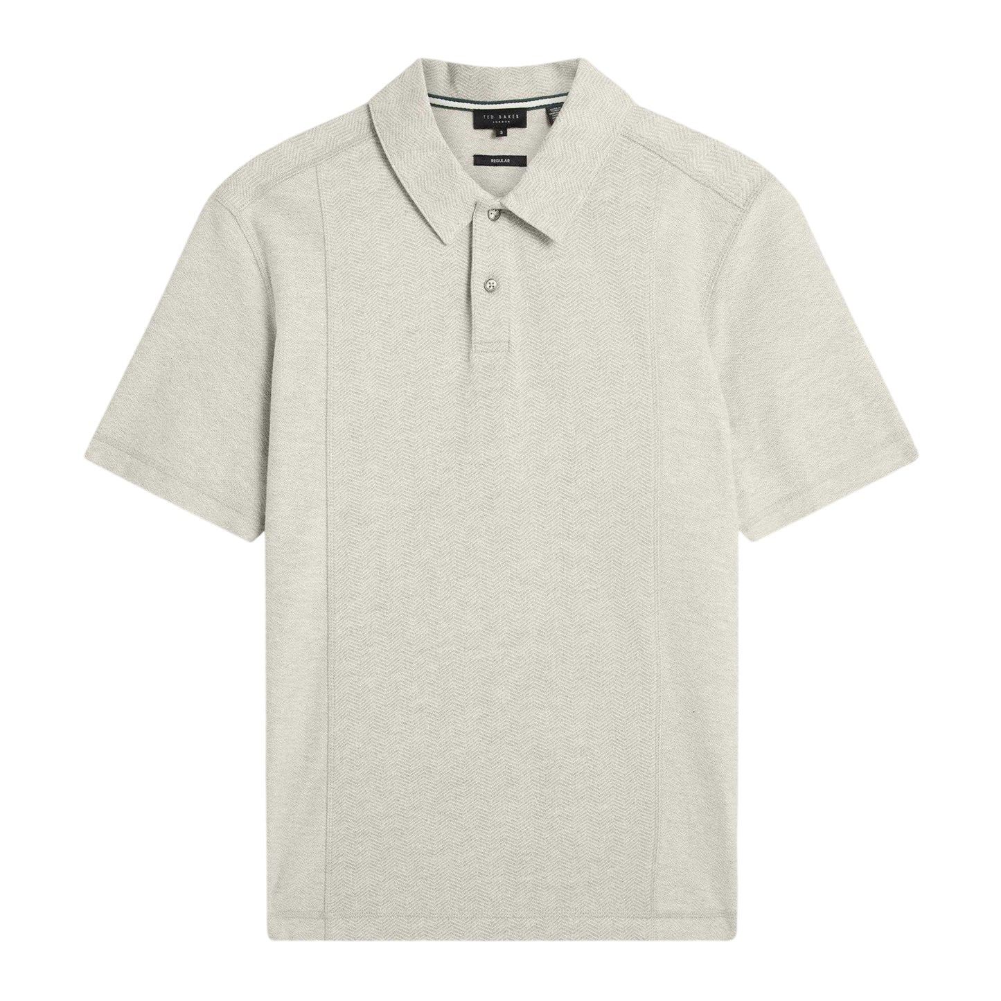 Light Grey - Front - Ted Baker Mens Panpolo Bone Polo Shirt