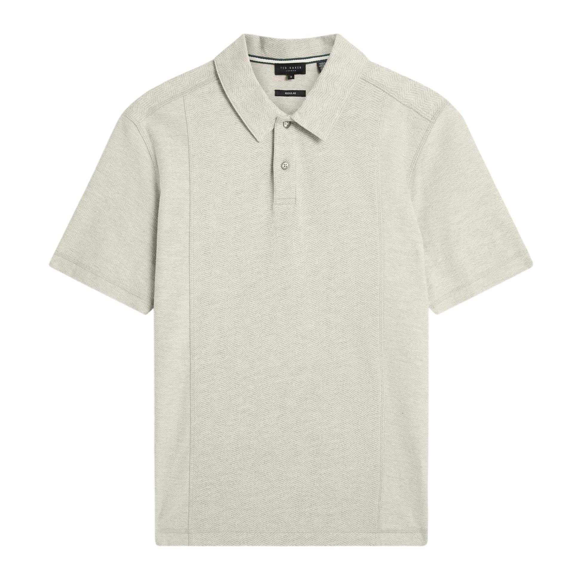 Light Grey - Front - Ted Baker Mens Panpolo Bone Polo Shirt