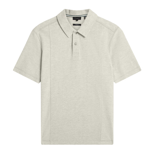 Light Grey - Front - Ted Baker Mens Panpolo Bone Polo Shirt